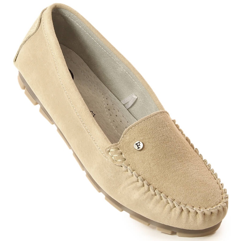 Mocasines mujer piel beige Filippo DP2037 1
