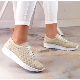 Zapatos mujer cuero beige calados T.Sokolski Bk 800 3