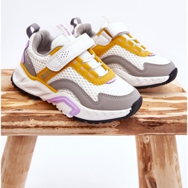 Deportivas Infantiles Con Velcro Big Star JJ374257 Blanco y Amarillo multicolor 6