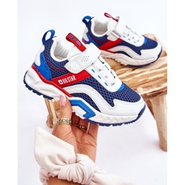 Deportivas Infantiles Con Velcro Big Star JJ374259 Blanco y Azul Marino multicolor 4