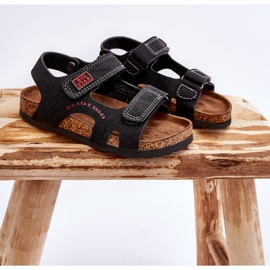 Sandalias Infantiles Ligeras Velcros Big Star LL374141 Negro 6