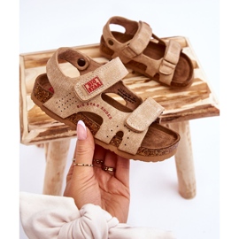 Sandalias Infantiles Ligeras Velcros Big Star LL374140 Beige marrón 6