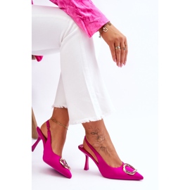 Alfileres De Moda Con Decoración Y Circonitas Fucsia Alexia rosado 7