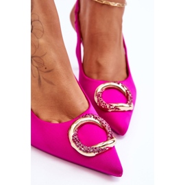 Alfileres De Moda Con Decoración Y Circonitas Fucsia Alexia rosado 6