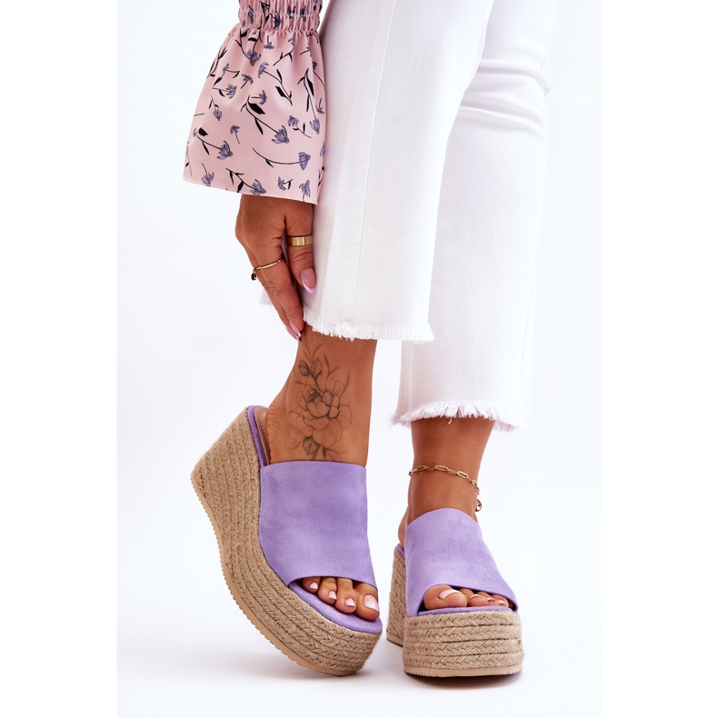 FS1 Pantuflas Mujer Cuña Y Plataforma Morado Ysabel violeta 1
