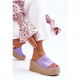 FS1 Pantuflas Mujer Cuña Y Plataforma Morado Ysabel violeta 5