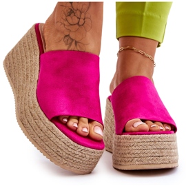 FS1 Chanclas Mujer Cuña Y Plataforma Fucsia Ysabel rosado 8