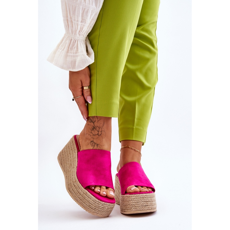 FS1 Chanclas Mujer Cuña Y Plataforma Fucsia Ysabel rosa 1