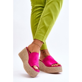FS1 Chanclas Mujer Cuña Y Plataforma Fucsia Ysabel rosa 2