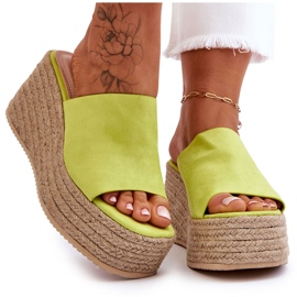 FS1 Ysabel Mujer Zapatillas Cuña Y Plataforma Lima verde 9