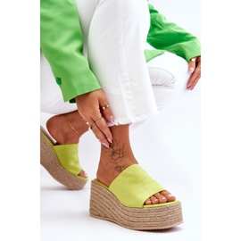 FS1 Ysabel Mujer Zapatillas Cuña Y Plataforma Lima verde 5