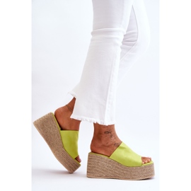 FS1 Ysabel Mujer Zapatillas Cuña Y Plataforma Lima verde 4