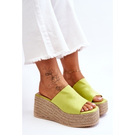 FS1 Ysabel Mujer Zapatillas Cuña Y Plataforma Lima verde 7
