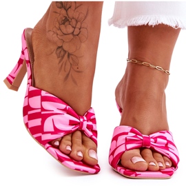 Tacones altos de moda en estampado rosa Floria rosado 9