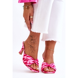 Tacones altos de moda en estampado rosa Floria 1