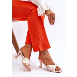 Zapatos De Tacón Alto De Moda En Estampado Beige Floria 6