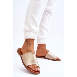 Evento Chanclas Mujer Piel Oro Claro Amite dorado 3