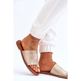 Evento Chanclas Mujer Piel Oro Claro Amite dorado 5
