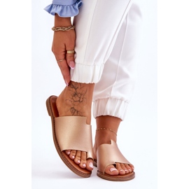 Evento Chanclas Mujer Piel Amita Dorada dorado 1