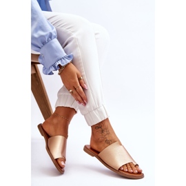 Evento Chanclas Mujer Piel Amita Dorada dorado 3