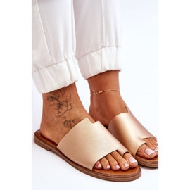 Evento Chanclas Mujer Piel Amita Dorada dorado 4