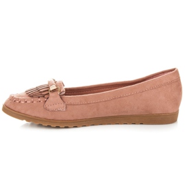 Seastar Mocasines con flecos rosado 3