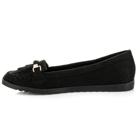 Seastar Mocasines con flecos negro 3