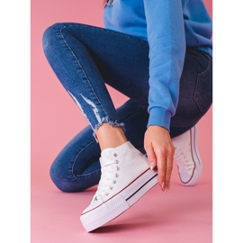 SHELOVET Zapatillas altas en la plataforma blanco 1