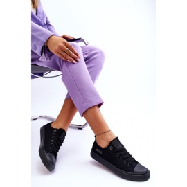 Sneakers de Mujer de Material Bajo Big Star KK274009 Negro 9