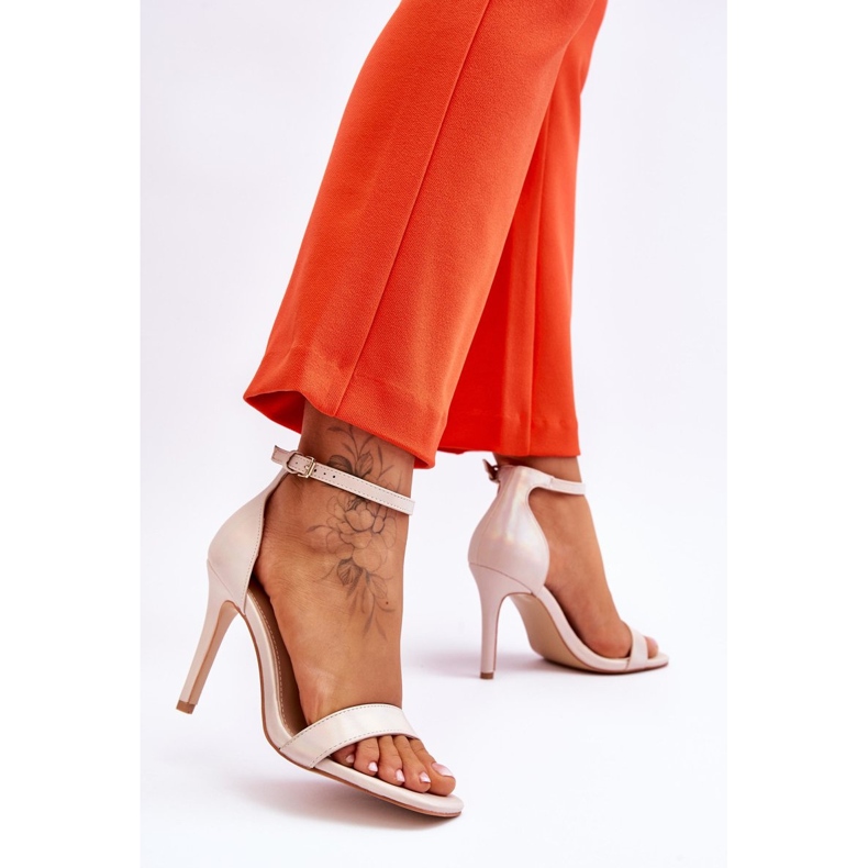 Vinceza Sandalias De Moda Beige Holográfico Beige Rayden marrón 2