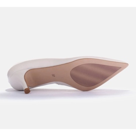 Marco Shoes Elegantes stilettos con tacón bajo blanco 4