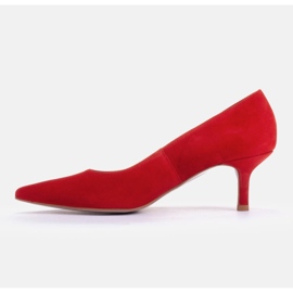 Marco Shoes Elegantes stilettos con tacón bajo rojo 2