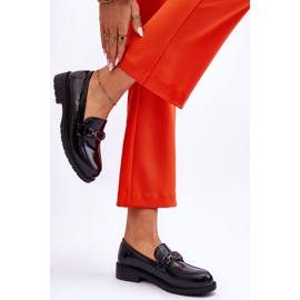 S.Barski Mocasines Mocasines Lacados Con Adorno Maura Negro 3