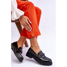 S.Barski Mocasines Mocasines Lacados Con Adorno Maura Negro 5
