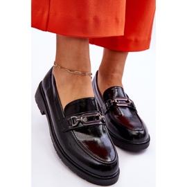 S.Barski Mocasines Mocasines Lacados Con Adorno Maura Negro 4