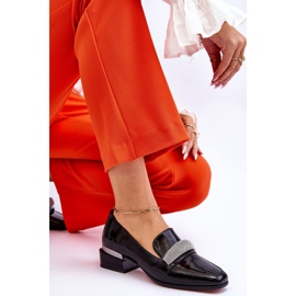 S.Barski Mocasines Lavern de charol negro con circonitas cúbicas 5