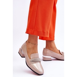 S.Barski Mocasines De Charol Con Strass Beige Lavern 2 S.Barski Mocasines De Charol Con Strass Beige Lavern 2