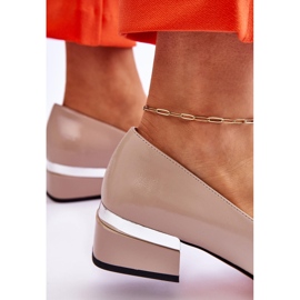 S.Barski Mocasines De Charol Con Strass Beige Lavern 5