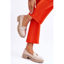 FILIPCZYK Mocasines Elegantes De Piel Beige Claro Laverne 4