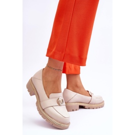 FILIPCZYK Mocasines Elegantes De Piel Beige Claro Laverne 3