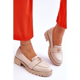 FILIPCZYK Mocasines Elegantes De Piel Beige Claro Laverne 5