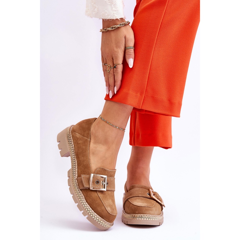 FILIPCZYK Mocasines Moda Ante Beige Oscuro Eloisa 1