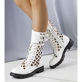 PA1 Botas caladas blancas de Minks blanco 1