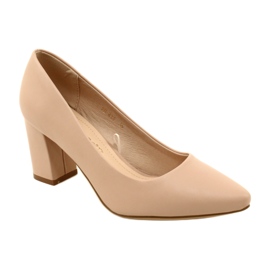 Sergio Leone Salón Tacón Alto PB414 Rosa Polvo rosado 1