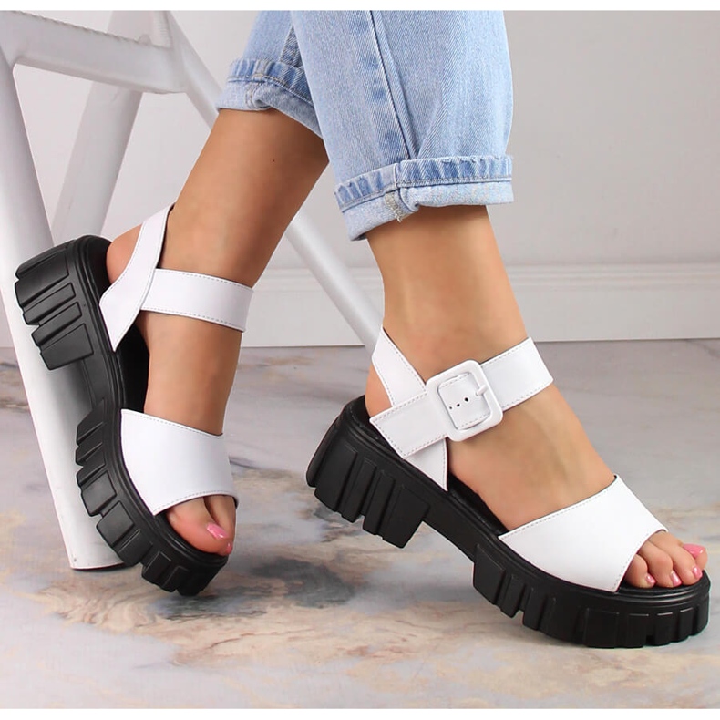 Sandalias mujer plataforma blancas Vinceza SG23-7852 blanco 1