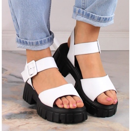 Sandalias mujer plataforma blancas Vinceza SG23-7852 blanco 3