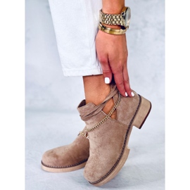 BM Botines primavera cut-out Sienna Khaki beige 3