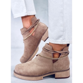 BM Botines primavera cut-out Sienna Khaki beige 2