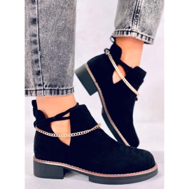 BM Botines primavera con aberturas Sienna Black negro 1