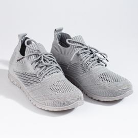 W. Potocki Zapatillas deportivas de mujer caladas ligeras Potocki gris. 4